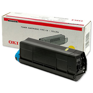 OKI Laser Toner Cartridge Page Life 3000pp Yellow [for C3100] Ref 42804513