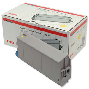 OKI Laser Toner Cartridge Page Life 10000pp Yellow [for C7100 7300 7500] Ref 41963005