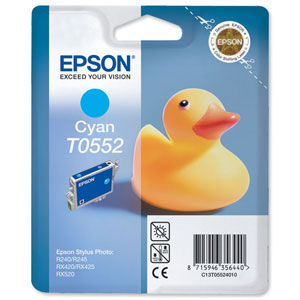 Epson T0552 Inkjet Cartridge Duck Cyan Ref C13T05524010 Ident: 803N