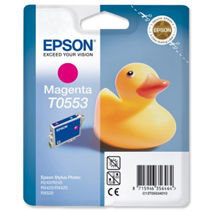 Epson T0553 Inkjet Cartridge Duck Magenta Ref C13T05534010 Ident: 803N