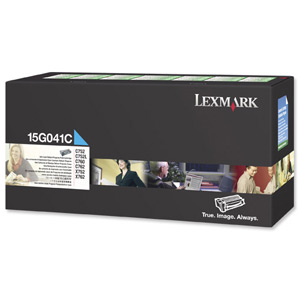 Lexmark Toner Cartridge Return Program Page Life 6000pp Cyan [for C752] Ref 15G041C