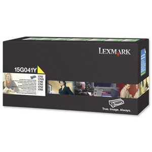 Lexmark Toner Cartridge Return Program Page Life 6000pp Yellow [for C752] Ref 15G041Y