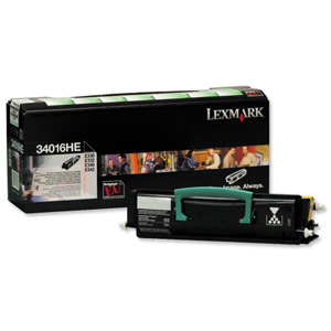 Lexmark Laser Toner Cartridge Return Program Page Life 6000pp Black Ref 34016HE Ident: 824C