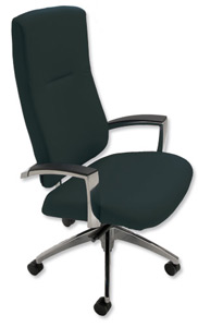Adroit Vie High Back Chair Synchronous Tilt Back H740mm W520xD550xH430-540mm Onyx Ref KarismaOX