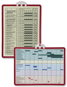 Durable Information Display Panel with Hanger Portrait or Landscape A4 Red Ref 5613/03 [Pack 10]