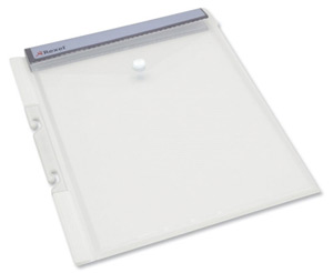 Rexel Active Popper Pocket Rigid Spine Standard for 35 Sheets A4 Portrait Clear Ref 2102185 [Pack 5]