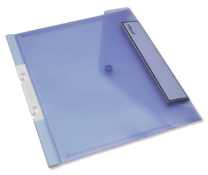 Rexel Active Popper Pocket Rigid Spine Extra for 150 Sheets A4 Landscape Blue Ref 2102202 [Pack 5]