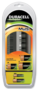 Duracell Multi Battery Charger 6-8hrs Capacity 8x AA or 8xAAA 4xC 4xD and 1x9V Batteries Ref 75044676