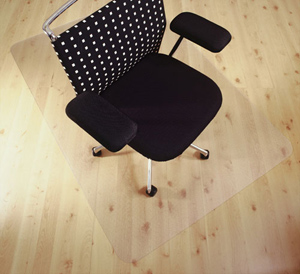 Chair Mat Anti Slip Protective Adhesive for Hard Floors Rectangular 1190x890mm Translucent
