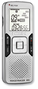 Philips 882 Digital Voice Tracer USB FM Radio MP3 WMA 4GB Records 572Hrs SLP Ref LFH882