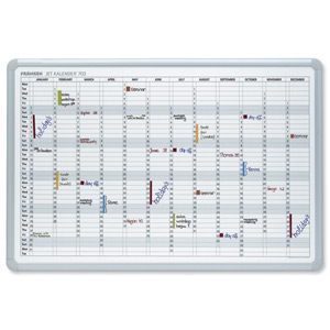 Franken Year Calendar Planner with 2 Markers 3 Magnets Day Grid 57x13mm W900xH600mm Ref JK703GB