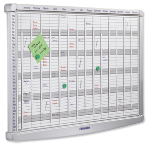 Franken Multifunction Planner Magnetic 1 Drywipe and 1 Wetwipe Marker 3 Magnets W910xH600mm Ref EU5000GB