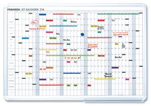 Franken Year Calendar Planner with 2 Markers 3 Magnets Grid 21x36mm W900xH600mm Ref JK714GB