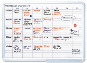 Franken Weekly Calendar Planner with 2 Markers 3 Magnets Day Grid 108x19mm W900xH600mm Ref JK715GB