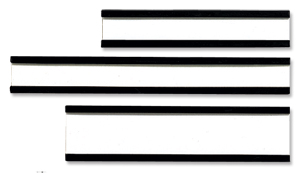 Franken Magnetic Labels C-profile with White Inserts for Planning Grid Boards 50x10mm Ref C114G [Pack 60]