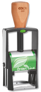 Colop 2300 Green Line Custom Metal Stamp Self-Inking Text Imprint 45x30mm Ref 2371362004