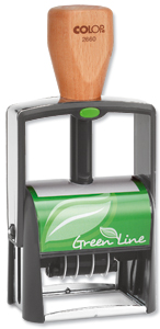 Colop 2660 Green Line Custom Date Stamp Self-Inking Text and Date Imprint 58x37mm Ref 2386604000