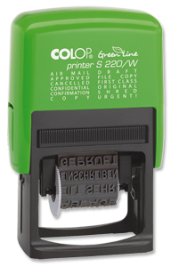 Colop S220/W Green Line Dial-A-Phrase 12 Words Self-Inking Imprint 22x4mm Black Ref 15530050