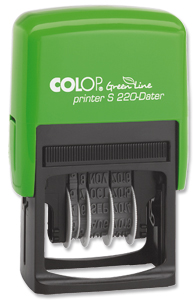 Colop S220 Green Line Date Stamp 12 Years Self-Inking Imprint 22x4mm Black Ref 15520050