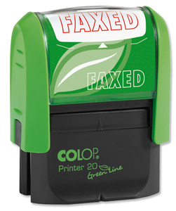 Colop Green Line Word Stamp FAXED Imprint 38x14mm Red Ref 1092704008