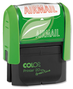 Colop Green Line Word Stamp AIR MAIL Imprint 38x14mm Red Ref 1092704003
