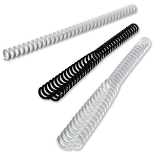 GBC Clicks Binding Comb Ring Coils 34 Ring for 45 Sheets 8mm Frost White Ref 388002E [Pack 50]