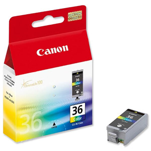 Canon CLI-36 Inkjet Cartridge Colour Ref 1511B001 Ident: 699A