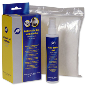 AF Screen-Clene Gel Kit of 10 Super Cloths and 125ml Gel Ref ASCG000