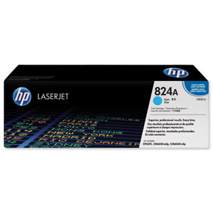 Hewlett Packard [HP] No. 824A Laser Toner Cartridge Page Life 21000pp Cyan Ref CB381A Ident: 819E