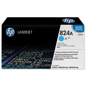 Hewlett Packard [HP] No. 824A Laser Drum Unit Page Life 35000pp Cyan Ref CB385A Ident: 819E