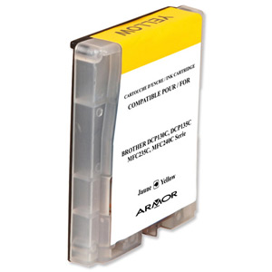 Armor Compatible Ink Cartridge Page Yield 400pp Yellow [Brother LC970Y/1000Y Equivalent] Ref K12381