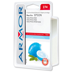 Armor Compatible Ink Cartridge Photo Cyan [Epson T080540 Equivalent] Ref B12320R1