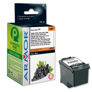 Armor Compatible Inkjet Cartridge Page Yield 566pp Black [HP No.337 C9364EE Equivalent] Ref K20262