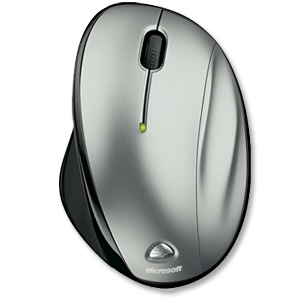 Microsoft Laser 6000 Mouse Wireless Optical Flip 3D 4-Way Scrolling 9.5m Range Ref QVA-00004