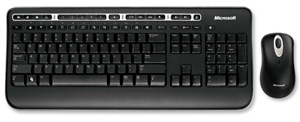 Microsoft Wireless Media Desktop 1000 Keyboard Flip 3D 5 Favourites Keys and Tracking Mouse Ref ZHA-00007