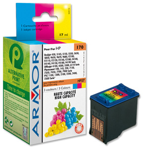 Armor Compatible Inkjet Cartridge 3 Colour [HP No. 57 C6657AE Equivalent] Ref K20116