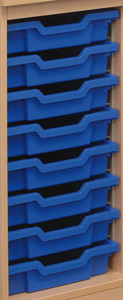 Trexus Trays for Mobile Storage Unit Blue [Pack 8]