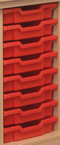 Trexus Trays for Mobile Storage Unit Red [Pack 8]
