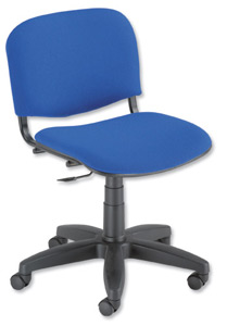 Trexus Swivel Chair Tamper Proof Fabric W480xD440xH440-560mm Blue Ref PS51