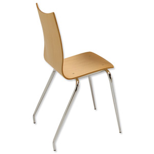 Sonix Roma Bistro Chair W395xD340xH430mm Beech Ref PS9202