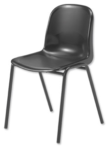 Trexus Stacking Chair Polypropylene W460xD420xH450mm Black Ident: 854A