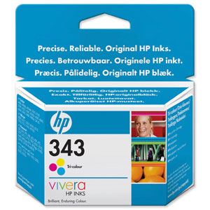 Hewlett Packard [HP] No. 343 Inkjet Cartridge Page Life 260pp Colour Ref C8766EE-abb Ident: 812B