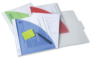 Rexel Smart Desk Folder Polypropylene Durable A4 Translucent Blue Ref 2102141 [Pack 5]