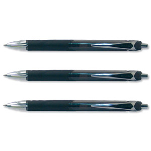 Pentel Hyper G Gel Pen Soft Grip Fade Proof Acid Free Tip 0.7mm Line 0.35mm Black Ref KL257-A [Pack 12]