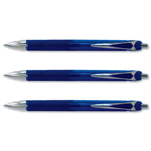 Pentel Hyper G Gel Pen Soft Grip Fade Proof Acid Free Tip 0.7mm Line 0.35mm Blue Ref KL257-C [Pack 12]