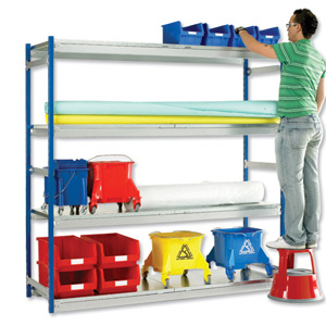 Trexus Plus Top Rax Longspan Shelving Starter Bay Extra Depth Steel Shelves 1740x590x2000mmRef SP838047