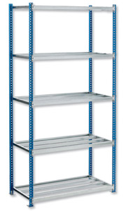Trexus Plus Quick Shelf Pure Archive Shelving System Starter Bay Unboarded W1000xD500xH2000mm