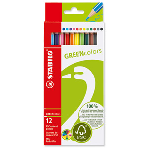 Stabilo GREENColor Colouring Pencils FSC Line Width 2.8mm Assorted Ref 6019/2-121 [Pack 12]