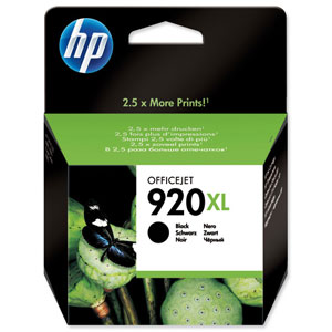 Hewlett Packard [HP] No. 920XL Inkjet Cartridge Page Life 1200pp Black Ref CD975AE#BGX Ident: 813B