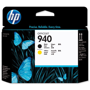 Hewlett Packard [HP] No. 940 Inkjet Printhead Black and Yellow Ref C4900A